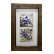 Quadro Azulejo Lavanda e Violeta